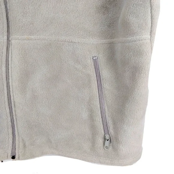 Columbia Men's L Taupe Fleece Full Zip Winter Warm Vest - Picture 7 of 9